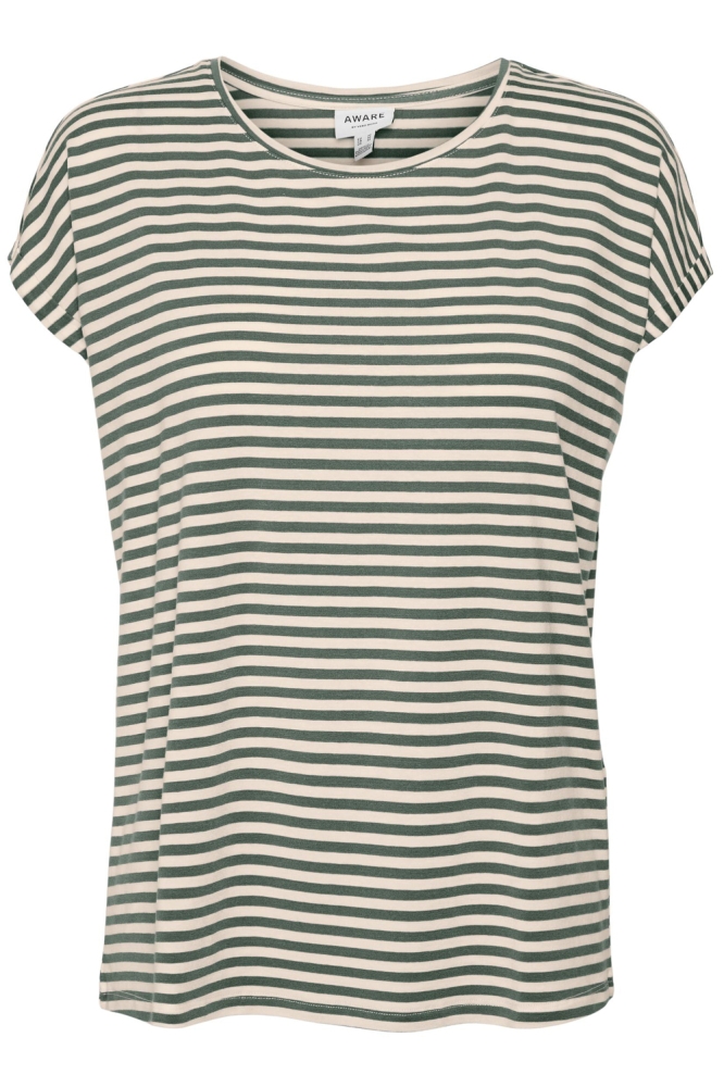 VMAVA PLAIN SS TOP STRIPE GA JRS N 10284469 Laurel wreath